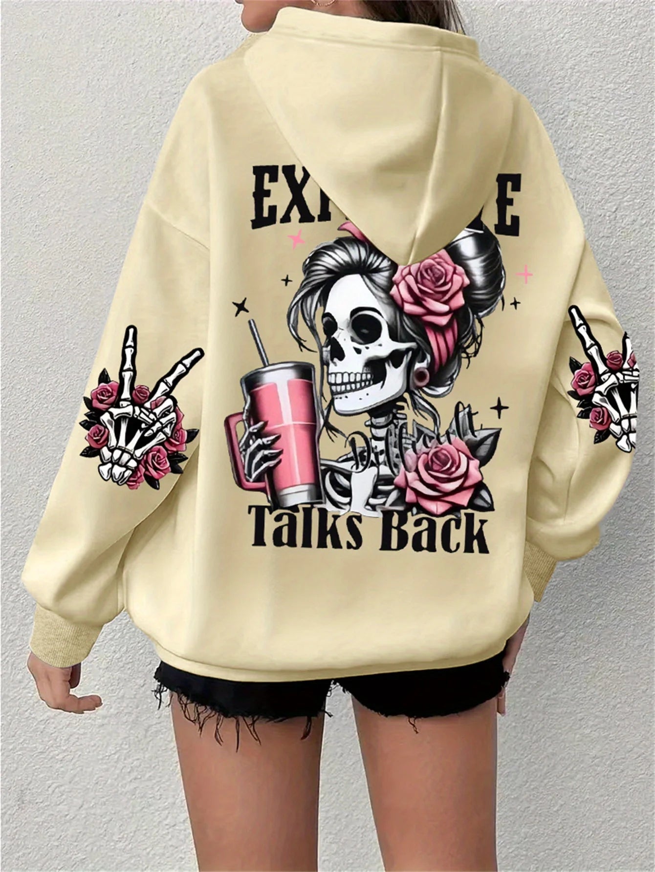 ROSE Women Comfortable Hoodie Vintage