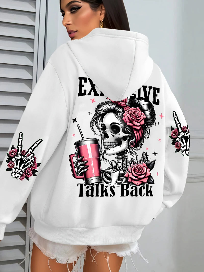 ROSE Women Comfortable Hoodie Vintage