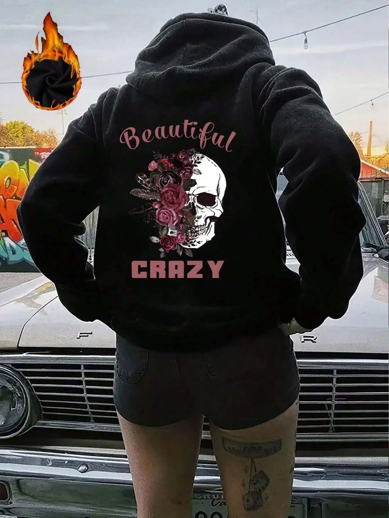 Skull And ROSE  Hoodie